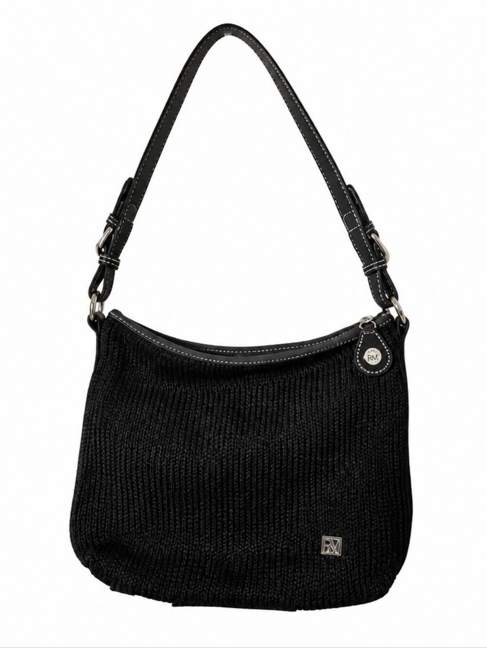 Black Sak Knit Shoulder Bag